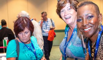 Women at a conference