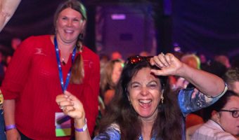 People having a great time at an event