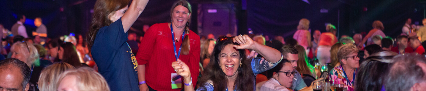 People having a great time at an event